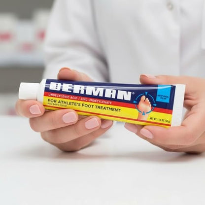 Derman Creme gegen Fußpilz, 1,76 Unzen (3er-Pack) – Wirksame Behandlung