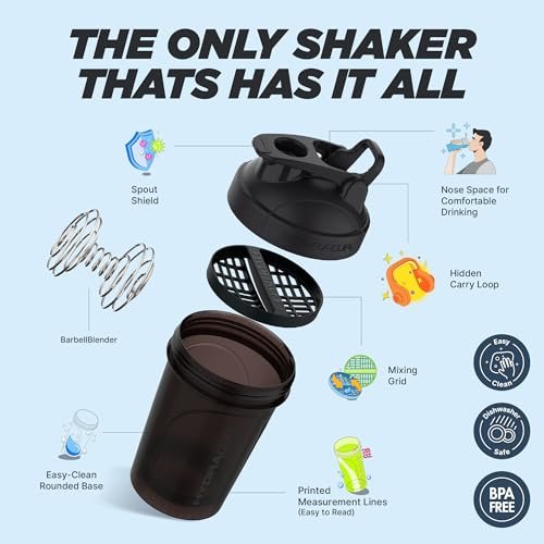 Hydra Cup Shaker-Becher 4er-Pack – 20 oz Mini-Shaker für Proteinshakes, BPA-frei, auslaufsicher, mit Schneebesen (OG Sport Mix)
