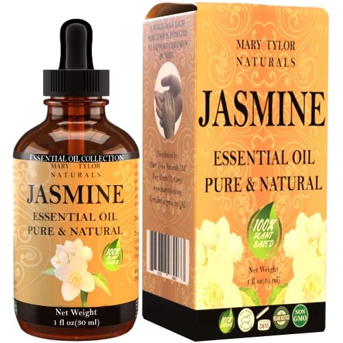 Jasmin ätherisches Öl (30 ml), Premium therapeutische Qualität, 100% rein und natürlich, perfekt für Aromatherapie und vieles mehr von Mary Tylor Naturals