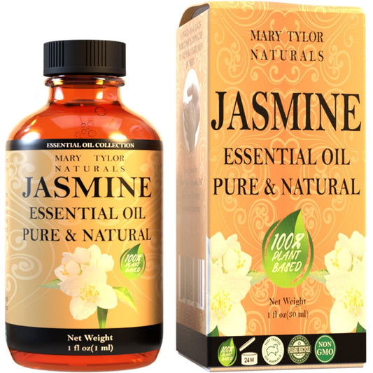 Jasmin ätherisches Öl (30 ml), Premium therapeutische Qualität, 100% rein und natürlich, perfekt für Aromatherapie und vieles mehr von Mary Tylor Naturals