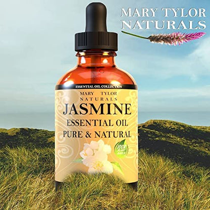 Jasmin ätherisches Öl (30 ml), Premium therapeutische Qualität, 100% rein und natürlich, perfekt für Aromatherapie und vieles mehr von Mary Tylor Naturals