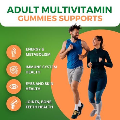 Zaytun Vitamins Halal Multivitamin Gummies für Erwachsene – Männer & Frauen – Tägliche Nährstoffversorgung mit Biotin – Vegan, natürliche Fruchtaromen, Non-GMO – Hergestellt in den USA – 90 Gummis