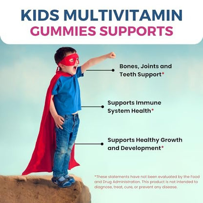 Zaytun Halal Vitamine für Kinder – Multivitamin Gummibärchen mit Vitamin A, C, D, E, B6, B12, Biotin – Vegetarisch, ohne Gelatine, glutenfrei, laktosefrei, nicht genetisch verändert – 90 fruchtige Gummis aus den USA