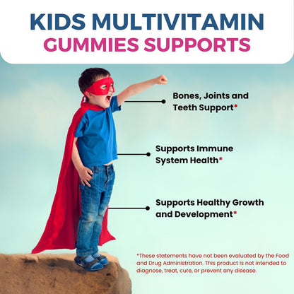 Zaytun Halal Vitamine für Kinder – Multivitamin Gummibärchen mit Vitamin A, C, D, E, B6, B12, Biotin – Vegetarisch, ohne Gelatine, glutenfrei, laktosefrei, nicht genetisch verändert – 90 fruchtige Gummis aus den USA