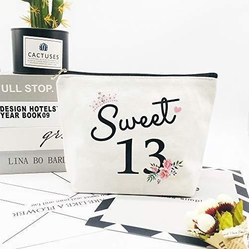 Süßes 13. Geburtstagsgeschenk für Mädchen – Make-up-Tasche mit lustigem Spruch für Teenager, Freundin, Tochter