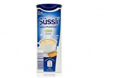 süssli suessli Deutsche Süßstofftabletten 1200 Stück im Spender – Laktosefreie Rezeptur – Importiert aus Deutschland