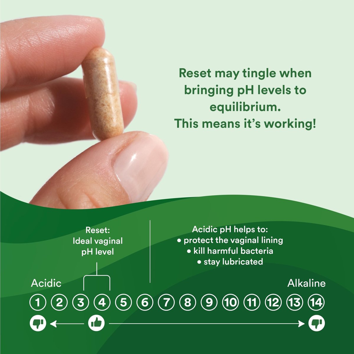 Good Clean Love Reset Homöopathischer Vaginalzäpfchen, Behandlung von Bakterieller Vaginose für Frauen, Lindert Juckreiz & Reizungen, Intimpflege, Fördert die Gesundheit der Harnwege & Vagina, 10 Kapseln