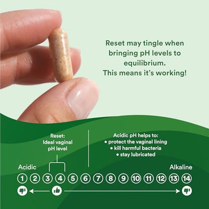 Good Clean Love Reset Homöopathischer Vaginalzäpfchen, Behandlung von Bakterieller Vaginose für Frauen, Lindert Juckreiz & Reizungen, Intimpflege, Fördert die Gesundheit der Harnwege & Vagina, 10 Kapseln