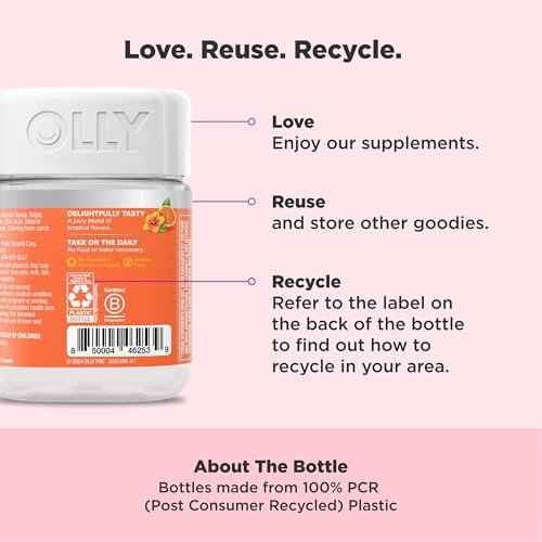 OLLY Heavenly Hair Gummy – Unterstützt gesundes Haar mit Keratin, Biotin & Amla, 60 Stück (30 Tage Vorrat)