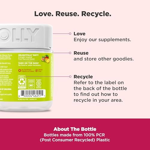 OLLY Multi + Probiotic Multivitamin Gummis für Erwachsene, Unterstützung für Verdauung und Immunsystem,* Kaubare Nahrungsergänzung, Tropischer Geschmack, 35-Tage-Vorrat - 70 Stück