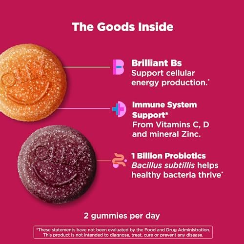 OLLY Multi + Probiotic Multivitamin Gummis für Erwachsene, Unterstützung für Verdauung und Immunsystem,* Kaubare Nahrungsergänzung, Tropischer Geschmack, 35-Tage-Vorrat - 70 Stück
