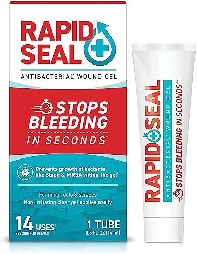 Rapid-Seal Wundgel (1 Tube) | Stoppt Blutungen in Sekunden | Ideal für Schnitte, Schrammen, Rasierpickel für Erste-Hilfe-Notfälle