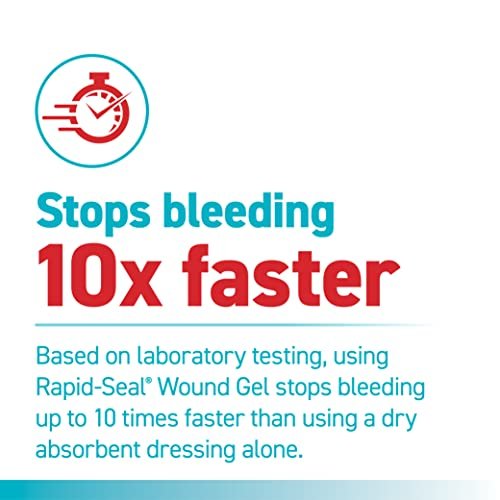 Rapid-Seal Wundgel (1 Tube) | Stoppt Blutungen in Sekunden | Ideal für Schnitte, Schrammen, Rasierpickel für Erste-Hilfe-Notfälle