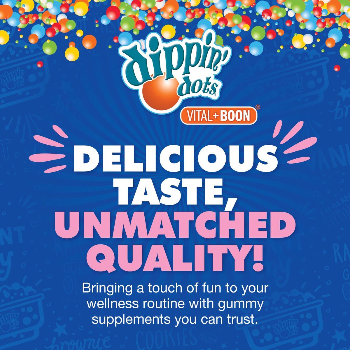 Dippin Dots Melatonin Gummies für Kinder & Erwachsene (60 Tage Vorrat) Erdbeer-Sonnenuntergang-Creme Geschmack | 2,5 mg pro Gummibärchen für schnelleren, längeren Schlaf | Gummibärchen für Kinder (120 Stück)
