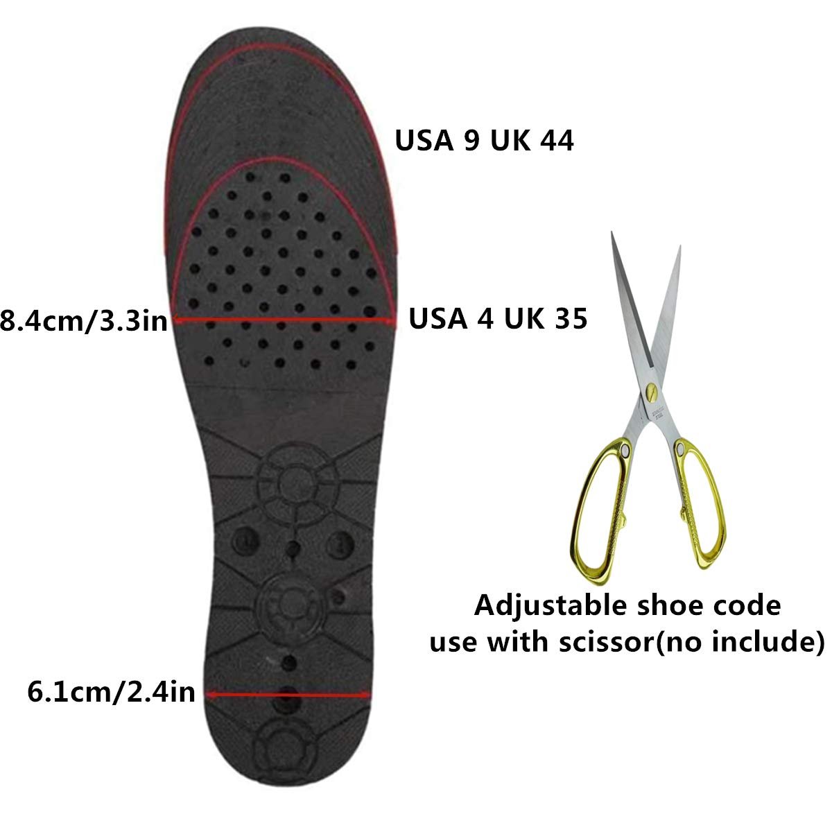 AEDNX Höheneinlegesohlen 5 cm – 2-lagige Air-Taller Cushion Einlagen für Männer und Frauen