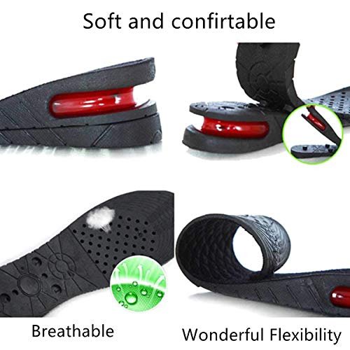 AEDNX Höheneinlegesohlen 5 cm – 2-lagige Air-Taller Cushion Einlagen für Männer und Frauen