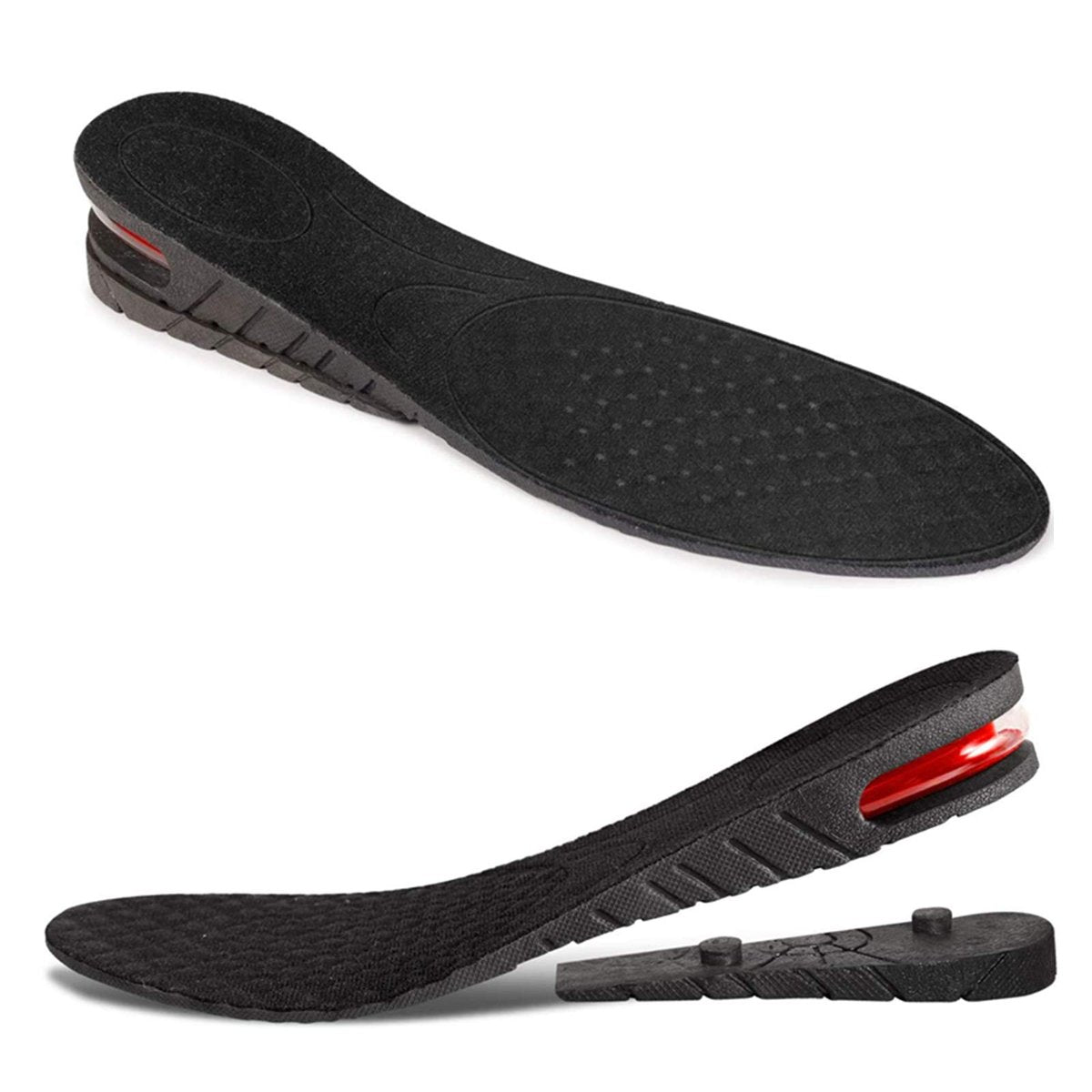 AEDNX Höheneinlegesohlen 5 cm – 2-lagige Air-Taller Cushion Einlagen für Männer und Frauen