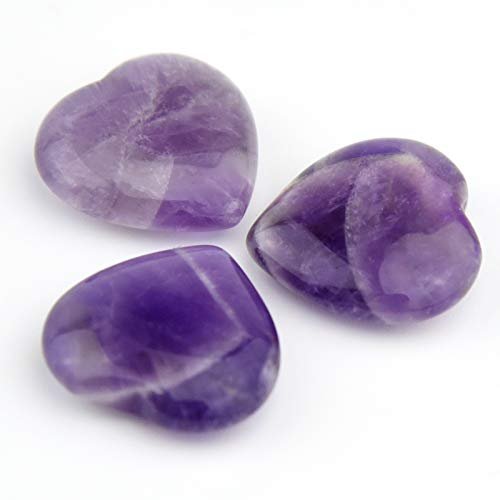 Marrywindix 15er-Pack 0,8 Zoll Heilende Kristalle Naturherz Liebe geschnitzte Palm-Sorgensteine Chakra Reiki Ausgleichend