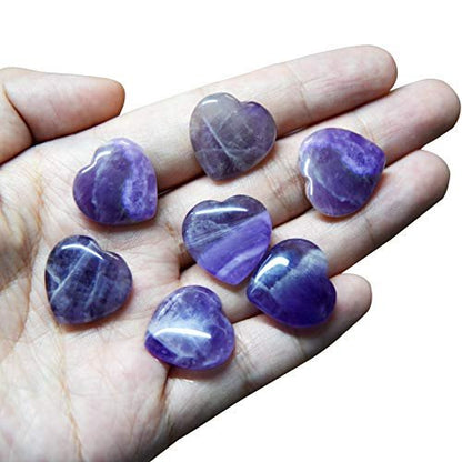 Marrywindix 15er-Pack 0,8 Zoll Heilende Kristalle Naturherz Liebe geschnitzte Palm-Sorgensteine Chakra Reiki Ausgleichend