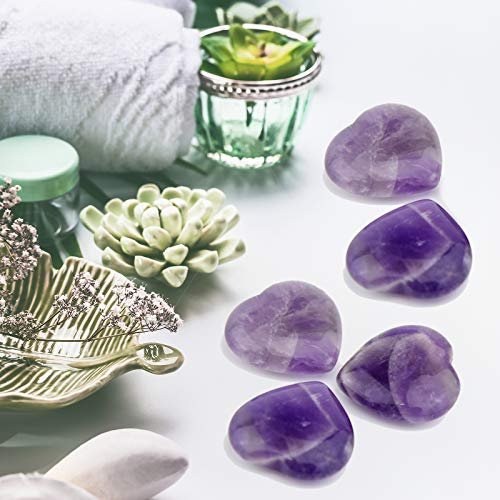 Marrywindix 15er-Pack 0,8 Zoll Heilende Kristalle Naturherz Liebe geschnitzte Palm-Sorgensteine Chakra Reiki Ausgleichend
