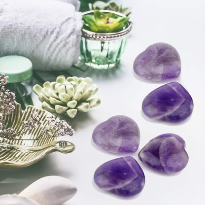Marrywindix 15er-Pack 0,8 Zoll Heilende Kristalle Naturherz Liebe geschnitzte Palm-Sorgensteine Chakra Reiki Ausgleichend