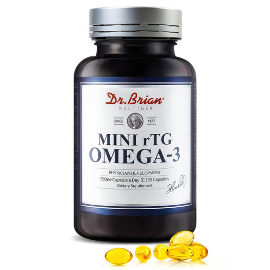 Dr. Brian Fischöl Supplement 130 Softgel – Hochabsorbierte rTG Mini Omega-3 Fischölkapseln mit EPA/DHA, Vitamin D & E – Unterstützt Herz, Gehirn & Immunsystem – Ohne fischigen Nachgeschmack