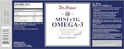 Dr. Brian Fischöl Supplement 130 Softgel – Hochabsorbierte rTG Mini Omega-3 Fischölkapseln mit EPA/DHA, Vitamin D & E – Unterstützt Herz, Gehirn & Immunsystem – Ohne fischigen Nachgeschmack