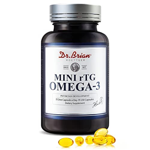 Dr. Brian Fischöl Supplement 130 Softgel – Hochabsorbierte rTG Mini Omega-3 Fischölkapseln mit EPA/DHA, Vitamin D & E – Unterstützt Herz, Gehirn & Immunsystem – Ohne fischigen Nachgeschmack