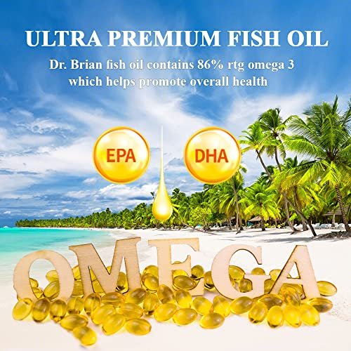 Dr. Brian Fischöl Supplement 130 Softgel – Hochabsorbierte rTG Mini Omega-3 Fischölkapseln mit EPA/DHA, Vitamin D & E – Unterstützt Herz, Gehirn & Immunsystem – Ohne fischigen Nachgeschmack
