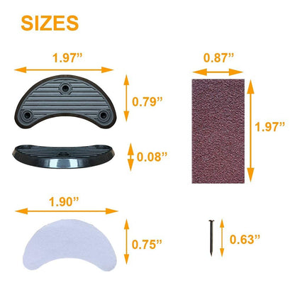 Unikstep 6 Paar Schuhabsatzplatten, Schuhabsatzseitenverschleiß-Reparatur-Gummi-Patch, Ersatz-Kit