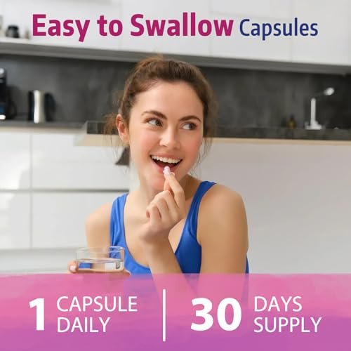 Bonawell Probiotika für Frauen 100B, mit Präbiotika, Verdauungsenzymen, Bio-Cranberry, Lagerstabil, 30 vegane Kapseln