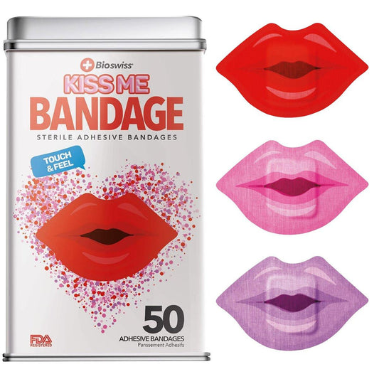 BioSwiss Lippenförmige selbstklebende Pflaster, Latexfrei, Steril, 50 Stück