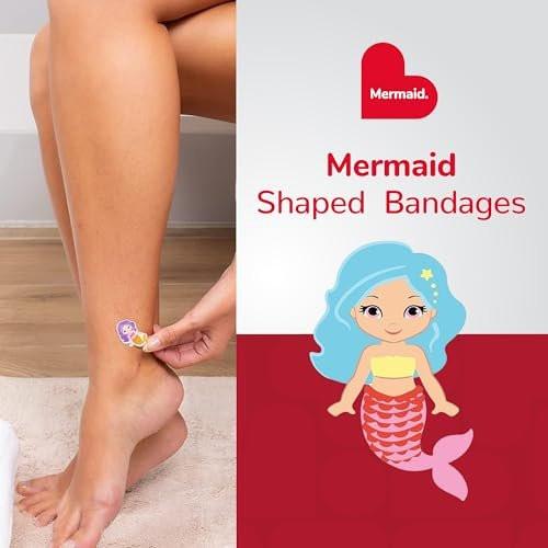 BioSwiss Pflaster, Meerjungfrauen-Form, selbstklebend, latexfrei, steril, 50 Stück