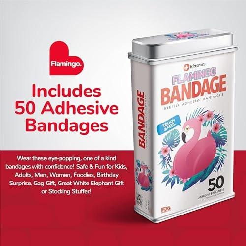BioSwiss Pflaster, Flamingo-förmig, selbstklebend, 50 Stück, latexfrei, steril