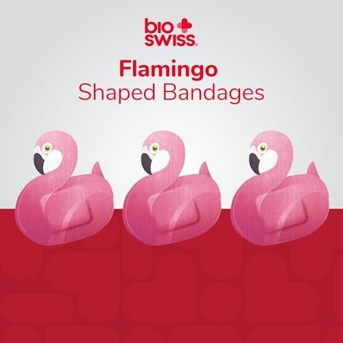 BioSwiss Pflaster, Flamingo-förmig, selbstklebend, 50 Stück, latexfrei, steril