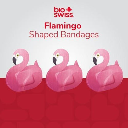 BioSwiss Pflaster, Flamingo-förmig, selbstklebend, 50 Stück, latexfrei, steril