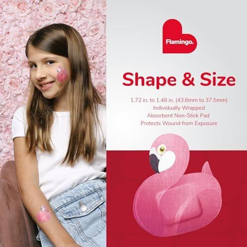 BioSwiss Pflaster, Flamingo-förmig, selbstklebend, 50 Stück, latexfrei, steril