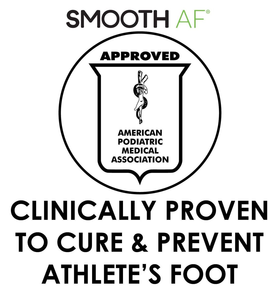 SMOOTH AF Fußpilz Antimykotikum (30 Tücher), Tolnaftat 1%, Alkoholfrei, Hautreparatur-Formel mit Pflegestoffen, Eukalyptus & Menthol, Behandelt & Verhindert Fußpilz, Juckreiz & Ringelflechte, APMA-zugelassen.