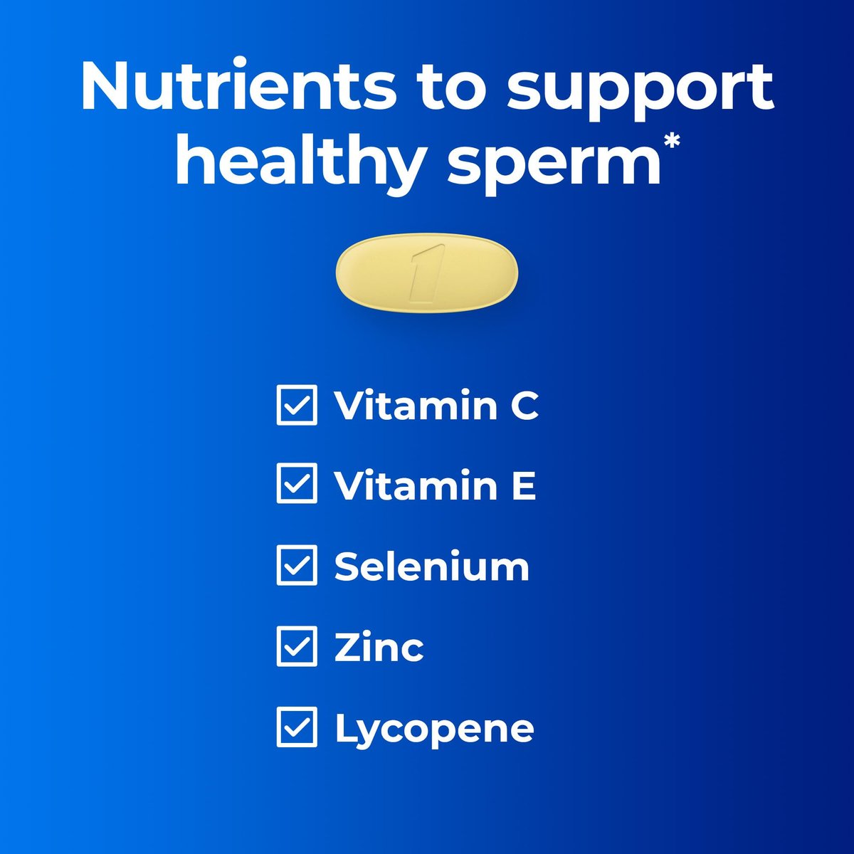 One A Day Männer Präkonzeptions-Gesundheit Multivitamin – Unterstützt gesunde Spermien mit Vitamin C, E, Selen, Zink und Lycopin, 30 Tabletten