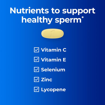 One A Day Männer Präkonzeptions-Gesundheit Multivitamin – Unterstützt gesunde Spermien mit Vitamin C, E, Selen, Zink und Lycopin, 30 Tabletten