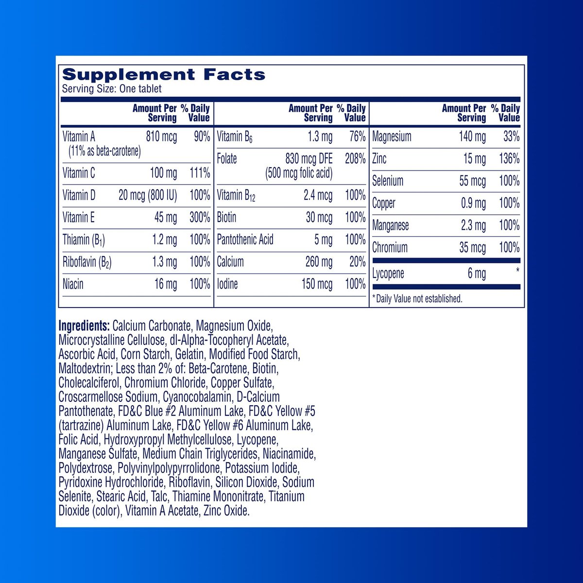 One A Day Männer Präkonzeptions-Gesundheit Multivitamin – Unterstützt gesunde Spermien mit Vitamin C, E, Selen, Zink und Lycopin, 30 Tabletten