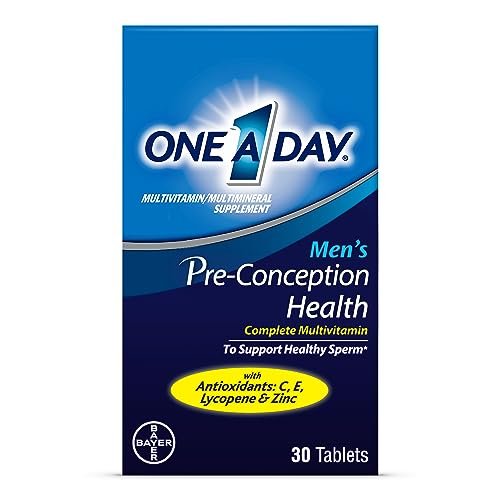 One A Day Männer Präkonzeptions-Gesundheit Multivitamin – Unterstützt gesunde Spermien mit Vitamin C, E, Selen, Zink und Lycopin, 30 Tabletten