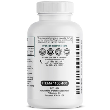 Bronson Zink 50mg Komplex – Hochdosiertes Immunsystem Unterstützung & Antioxidans für Hautgesundheit – Non GMO, 100 Vegane Kapseln