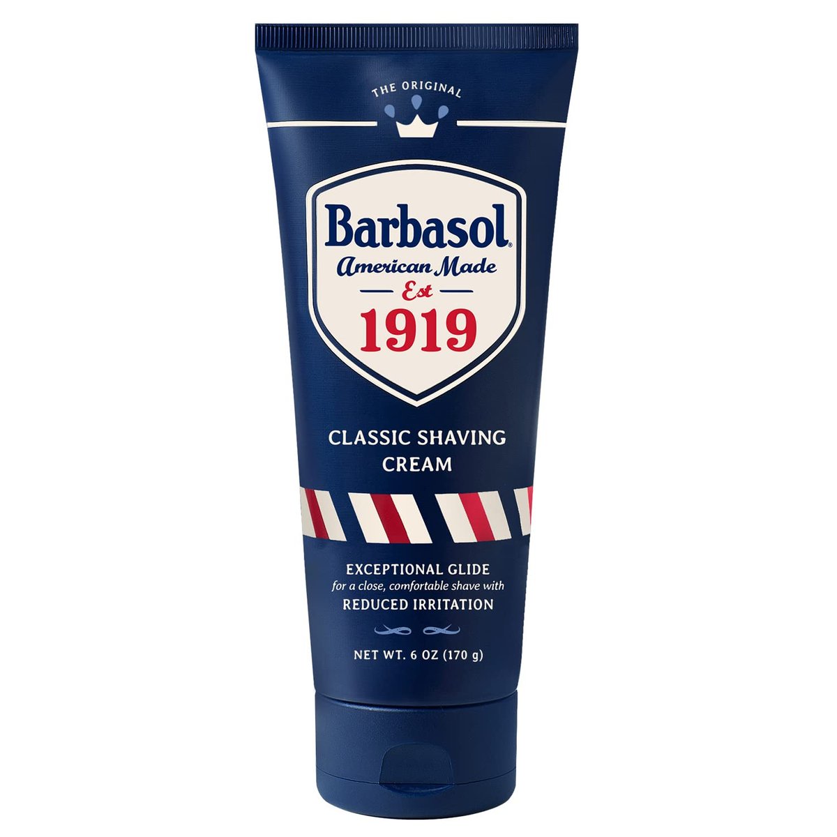 Barbasol 1919 Classic Rasiercreme | Nicht-Aerosol Rasiercreme für Männer | Mit Aloe, Kokosöl, Sheabutter | Außergewöhnlicher Gleit | Hergestellt in den USA, 177 ml (1er-Pack)