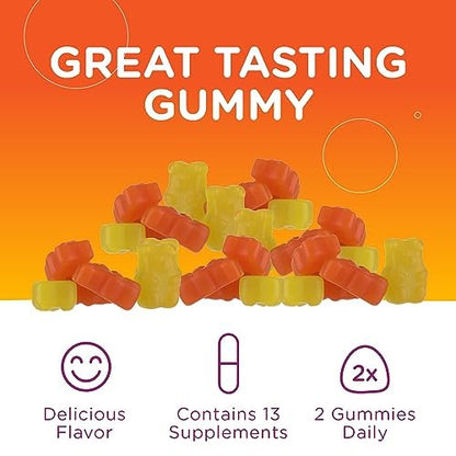 Zahler Chapter One Kids Multivitamin Gummies – 120 Stück mit 13 Vitaminen & Nährstoffen, zuckerfrei, koscher, leckerer Fruchtgeschmack