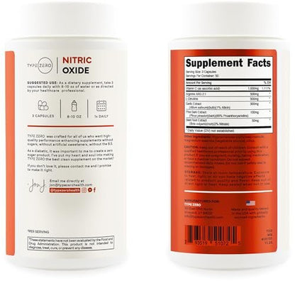 Type Zero Stickstoffmonoxid 6X Booster, 150 vegane Kapseln - Natürliches Nahrungsergänzungsmittel mit Rote Bete, Arginin AKG, Citrullin, Kiefernrinde, Knoblauch & Vitamin C
