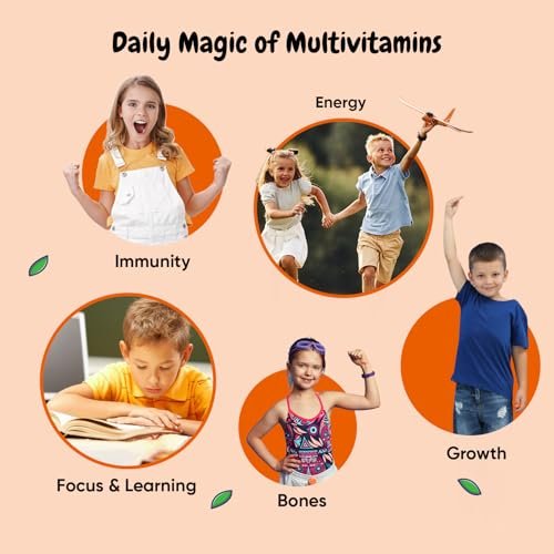 maxmedix Kinder Multivitamin Gummis mit Omega 3 6 9 | 20 wichtige Vitamine C, A, D, E, B12 & Zink – Tägliches Multivitamin für Kinder für ein gesundes Immunsystem, Himbeer- & Orangengeschmack, 2-Monatsvorrat (120 Stück)