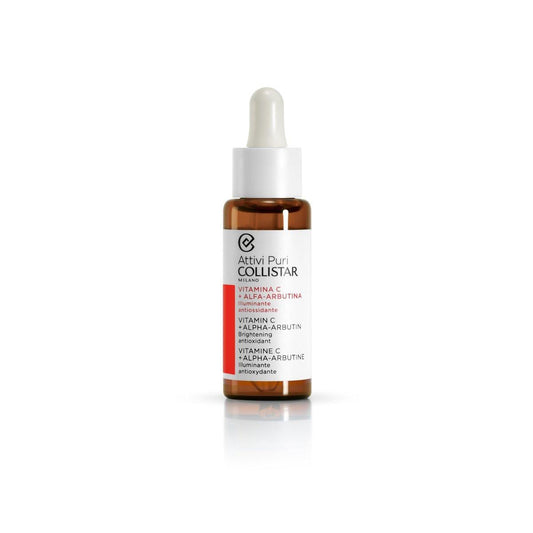 Collistar Attivi Puri Vitamin C Serum + Alpha Arbutin Feuchtigkeitsspendende Anti-Aging-Gesichtstropfen, auch für empfindliche Haut, ohne Silikone, Alkohol und Farbstoffe, 30 ml