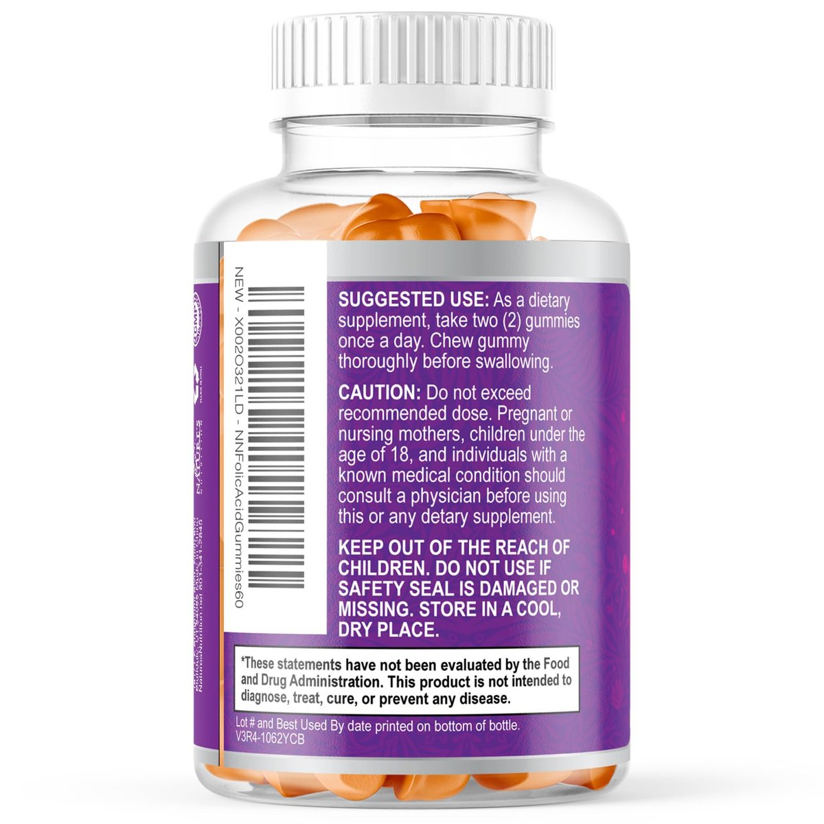 Pränatale Vitamine für Frauen – Schwangerschaftsvitamine Gummis mit Folsäure, Vitamin A, C, D3, B12, B6 – Pränatal-Multivitamin-Gummis für die Unterstützung des Fötus, schwangere & stillende Frauen – 60 Gummis