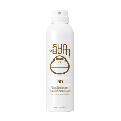 Sun Bum Mineral SPF 50 Sonnenspray für den Körper – wasserfester Breitbandschutz mit Vitamin E, Hawaii 104 Act konform (ohne Octinoxat & Oxybenzon) – 177 ml
